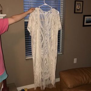 Cream Lace Cover Up